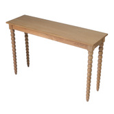 Temple &amp; Webster Zara Mango Wood Bobbin Console Table