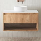 Temple &amp; Webster Mabel 900mm Wall Hung Single Vanity