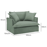 Temple &amp; Webster Softy Premium Oversized SIipcover Armchair