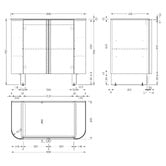 Temple &amp; Webster Valentine 900mm Freestanding Single Vanity