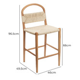 Temple &amp; Webster 66cm Marcus Beech Wood Barstool