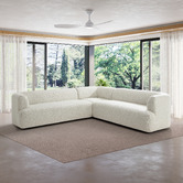 Temple &amp; Webster Gala 5 Seater Boucle Corner Sofa