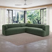 Temple &amp; Webster Gala 5 Seater Boucle Corner Sofa