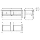 Temple &amp; Webster Mabel 1200mm Wall Hung Single Vanity