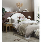 Temple &amp; Webster Harper Rattan Pleated Table Lamp