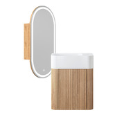 Temple &amp; Webster Nomad 450mm Wall Hung Vanity Package with LED Mirror