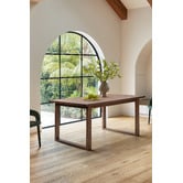 Temple &amp; Webster Oak Ski-Leg Dining Table