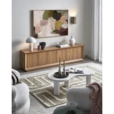 Temple &amp; Webster Mya Travertine-Look Wall Sconce