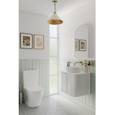 Temple &amp; Webster Sonny Faux Leather Pendant Light