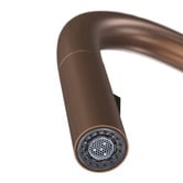 Temple &amp; Webster Clovelly Bronze Gooseneck Pull-Out Kitchen Sink Mixer