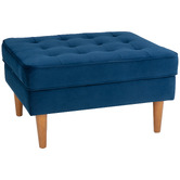 Temple &amp; Webster Stockholm Velvet Ottoman