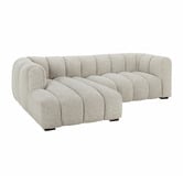 Temple &amp; Webster Nelson Premium 3 Seater Upholstered Sofa with Chaise