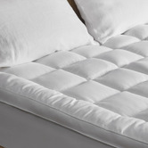 Temple &amp; Webster 900GSM Plush Overfilled Quilted Mattress Topper