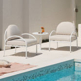 Temple &amp; Webster 2 Seater Bawley Outdoor Armchair &amp; Table Set
