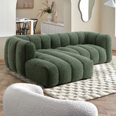 Temple &amp; Webster Nelson Premium 3 Seater Upholstered Sofa with Chaise