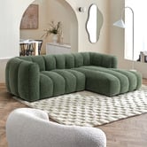 Temple &amp; Webster Nelson Premium 3 Seater Upholstered Sofa with Chaise
