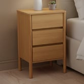 Temple &amp; Webster Jimmy 3 Drawer Bedside Table