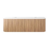 Temple &amp; Webster Nomad 1500mm Natural Wall Hung Double Vanity