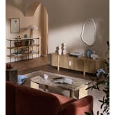 Temple &amp; Webster Totti Travertine-Look Table Lamp