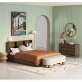 Temple &amp; Webster Mila Sphere Pine Wood Table Lamp