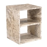 Temple &amp; Webster Beige Delight Mia Marble Side Table
