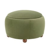 Temple &amp; Webster Tilly Velvet Storage Ottoman