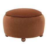 Temple &amp; Webster Tilly Velvet Storage Ottoman