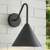 Temple &amp; Webster Presley Curved Arm Outdoor Wall Light
