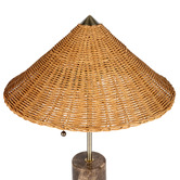 Temple &amp; Webster Tove Marble &amp; Rattan Table Lamp