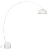 Temple &amp; Webster Kenzie Arc Marble &amp; Iron Floor Lamp