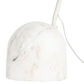 Temple &amp; Webster Kenzie Arc Marble &amp; Iron Floor Lamp