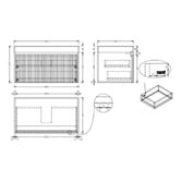 Temple &amp; Webster Florence 900mm Wall Hung Single Vanity