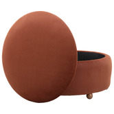 Temple &amp; Webster Tilly 90cm Velvet Storage Ottoman
