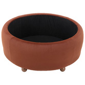 Temple &amp; Webster Tilly 90cm Velvet Storage Ottoman