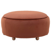 Temple &amp; Webster Tilly 90cm Velvet Storage Ottoman