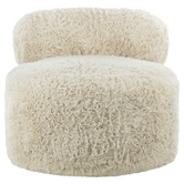 Temple &amp; Webster Dolly Faux Fur Swivel Accent Chair