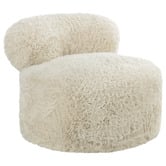 Temple &amp; Webster Dolly Faux Fur Swivel Accent Chair