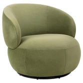 Temple &amp; Webster Tilly Velvet Swivel Armchair