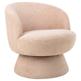 Temple &amp; Webster Eloise Chenille Swivel Armchair
