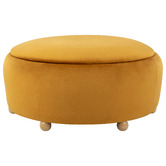 Temple &amp; Webster Tilly 90cm Velvet Storage Ottoman
