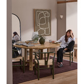 Temple &amp; Webster Olive Hans Wegner Wishbone Replica Solid Beech Wood Dining Chairs