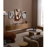 Temple &amp; Webster Hayley Curved Wall-Mounted TV Unit