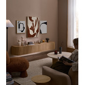 Temple &amp; Webster Hayley Curved Wall-Mounted TV Unit