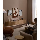 Temple &amp; Webster Hayley Curved Wall-Mounted TV Unit