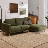 Temple &amp; Webster Orson 4 Seater Upholstered Sofa with Chaise