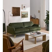 Temple &amp; Webster Darya 3 Seater Velvet Sofa