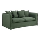 Temple &amp; Webster Montauk 2 Seater Upholstered Slipcover Sofa