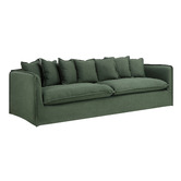 Temple &amp; Webster Montauk 4 Seater Upholstered Slipcover Sofa
