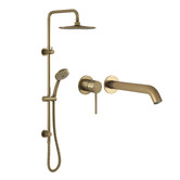 Temple &amp; Webster Clovelly Antique Brass Shower &amp; Tapware Package
