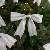 Temple &amp; Webster Stripe Bow Christmas Tree Clips